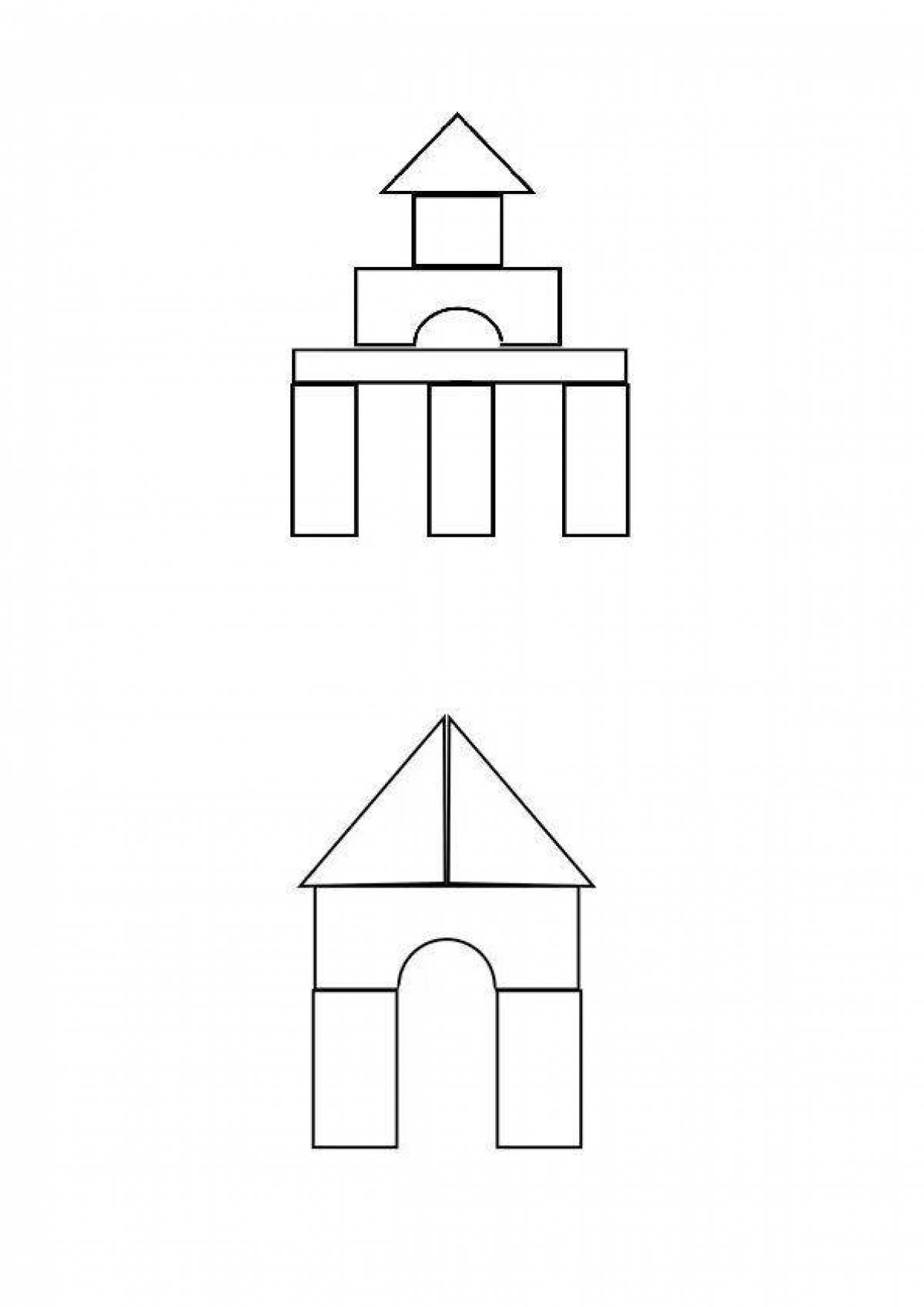 Coloring complex wooden constructor