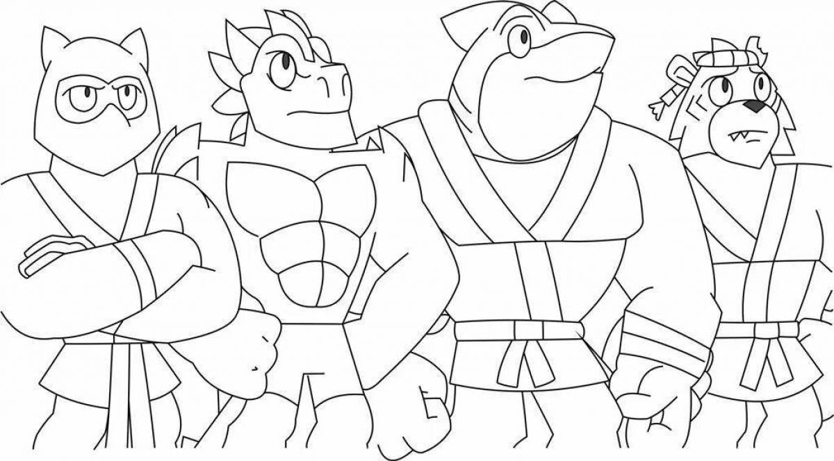 Major coloring pages kujitsu heroes
