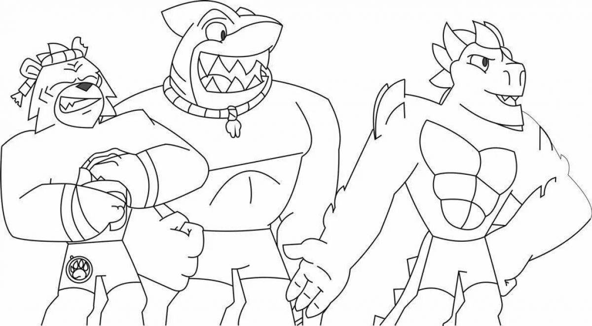 Awesome kujitsu heroes coloring pages