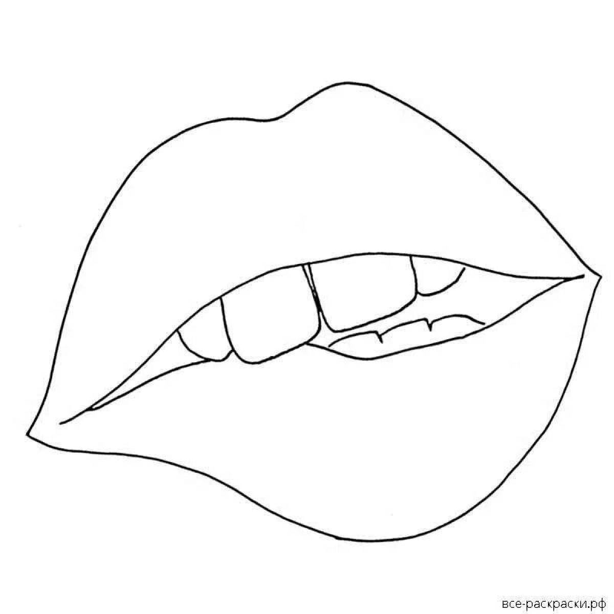 Игривый рисунок губ