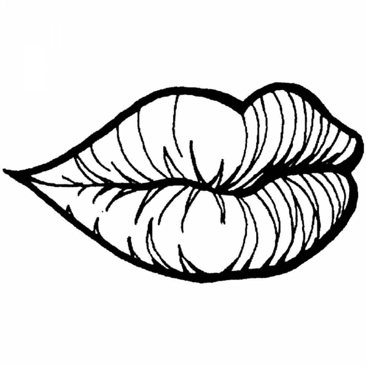 Drawing of glowing lips