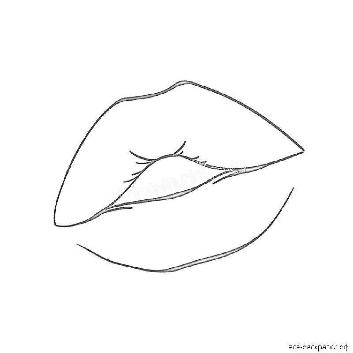 Контур губ для рисования