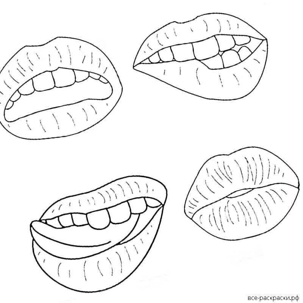 Праздничный рисунок губ