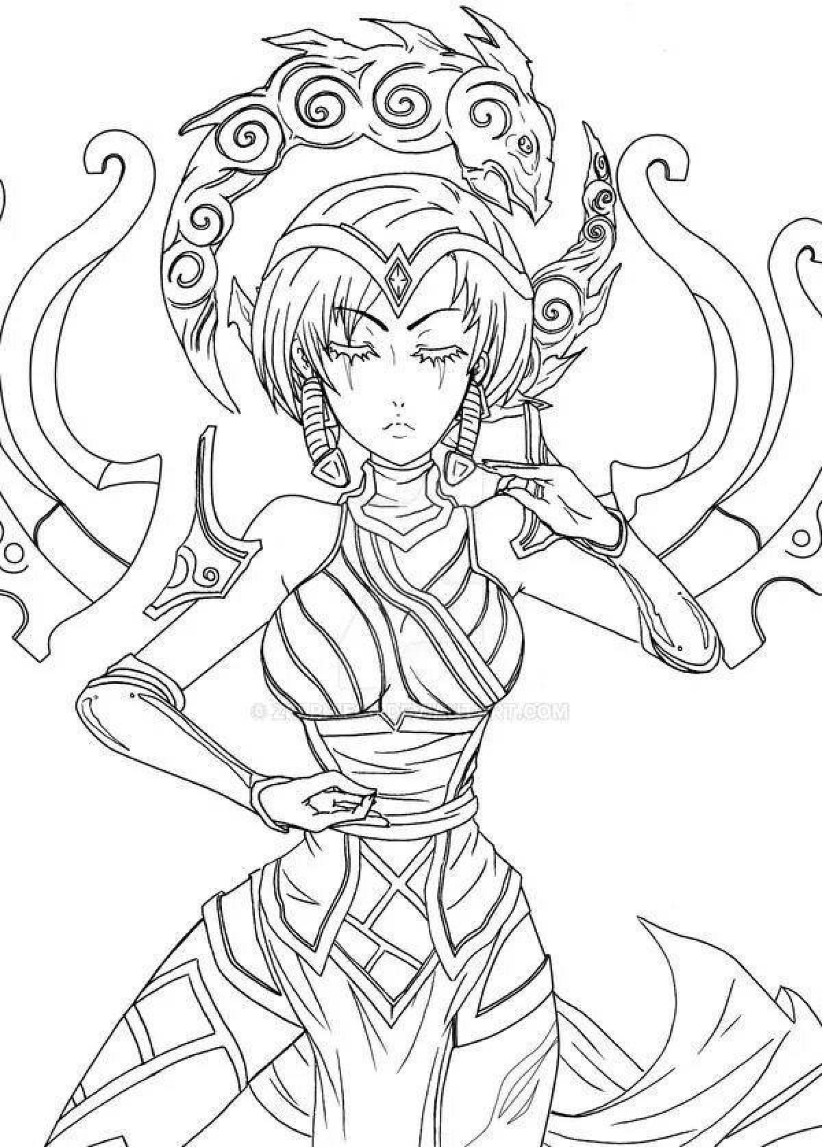 Glorious league of legends coloring page