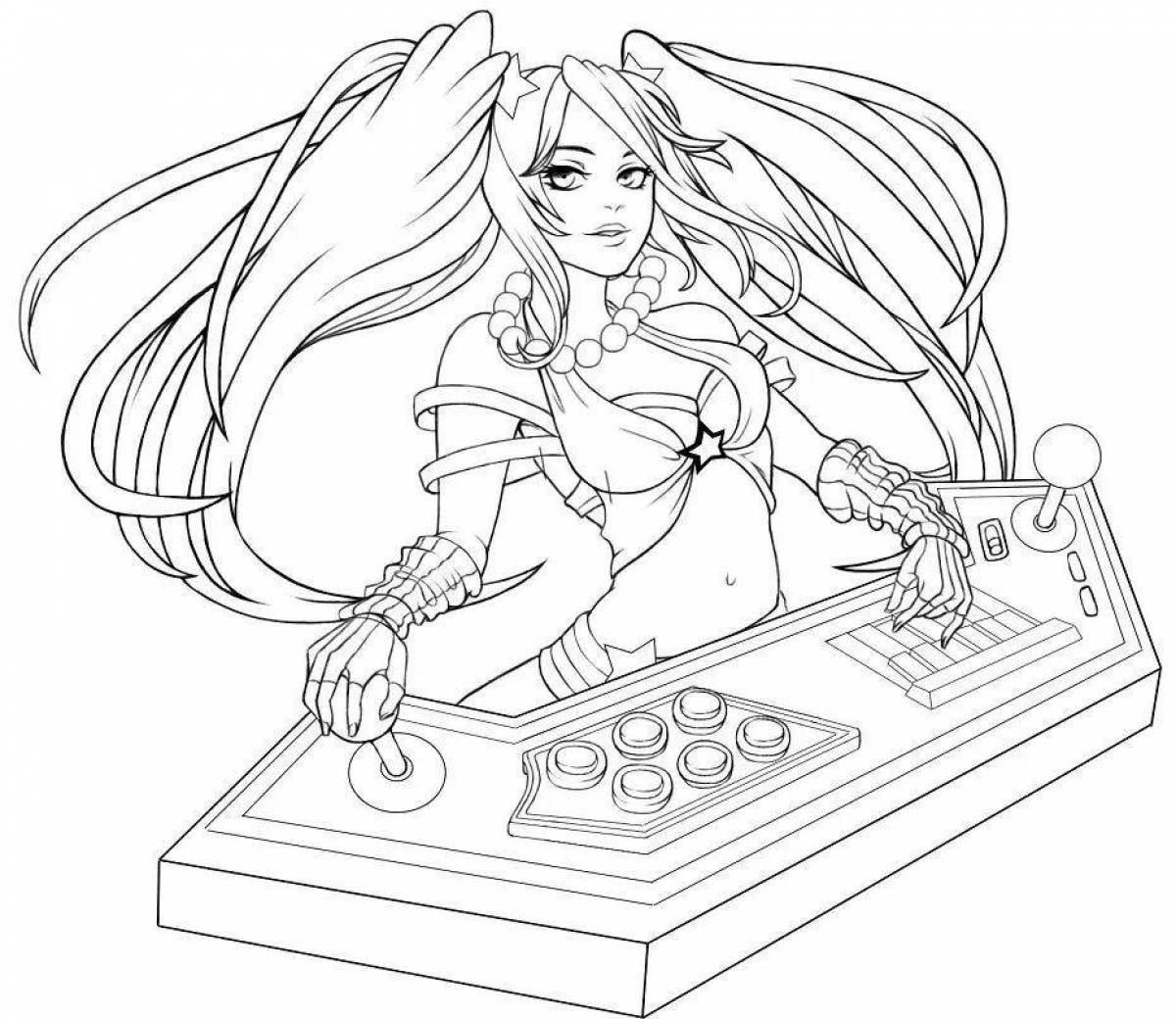 Brilliantly colored league of legends coloring page