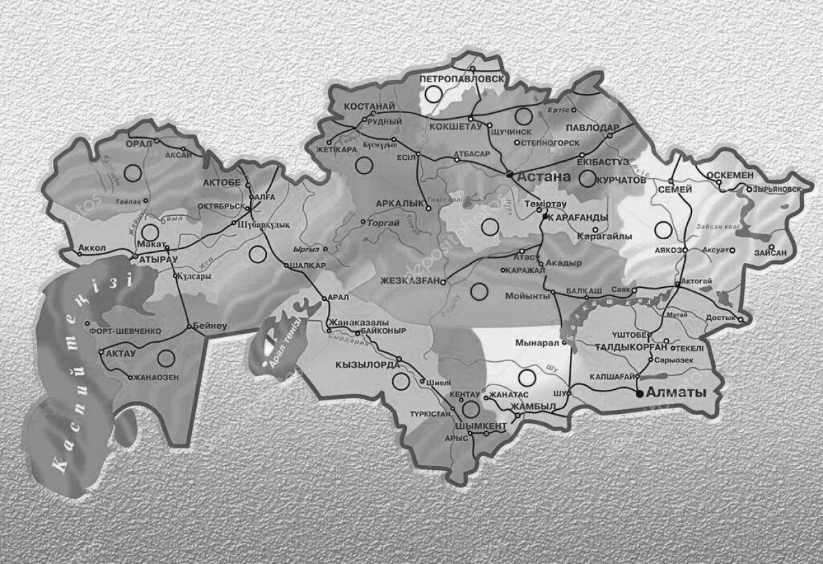Раскраска великолепные карты казахстана