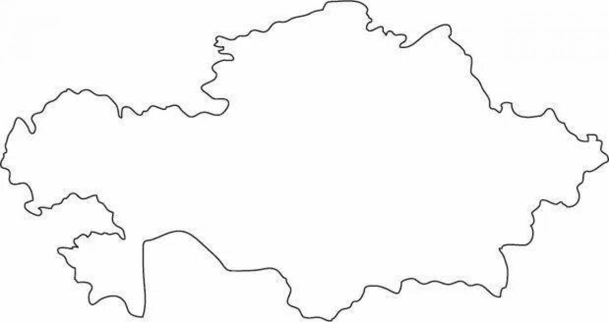 Flawless maps of Kazakhstan coloring page