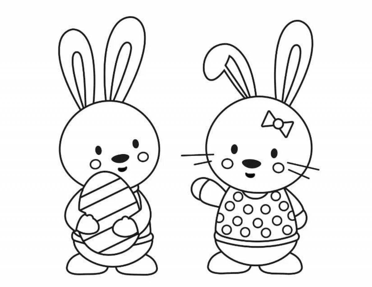 Living rabbit coloring book