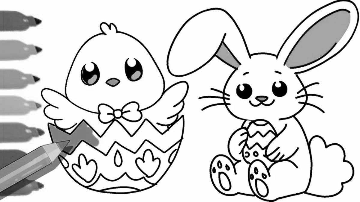 Glowing bunny coloring book