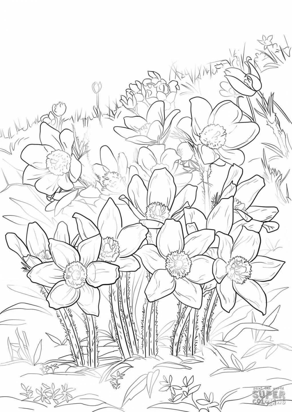 Calm grass coloring page