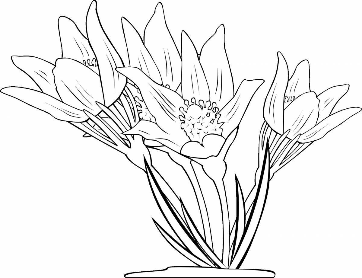 Blissful grass coloring page