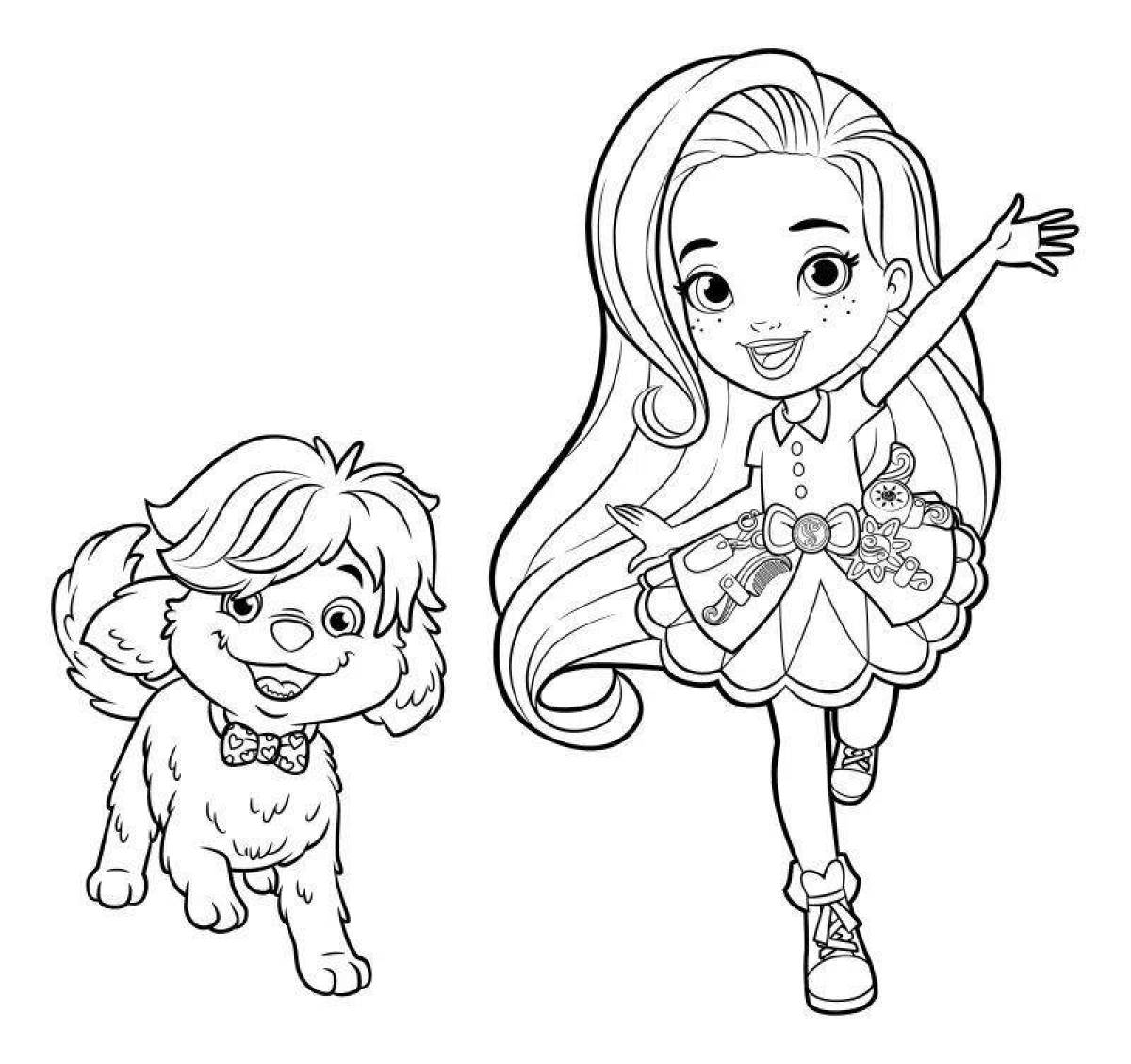 Shining coloring sunny day