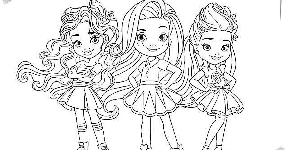 Glowing coloring sunny day