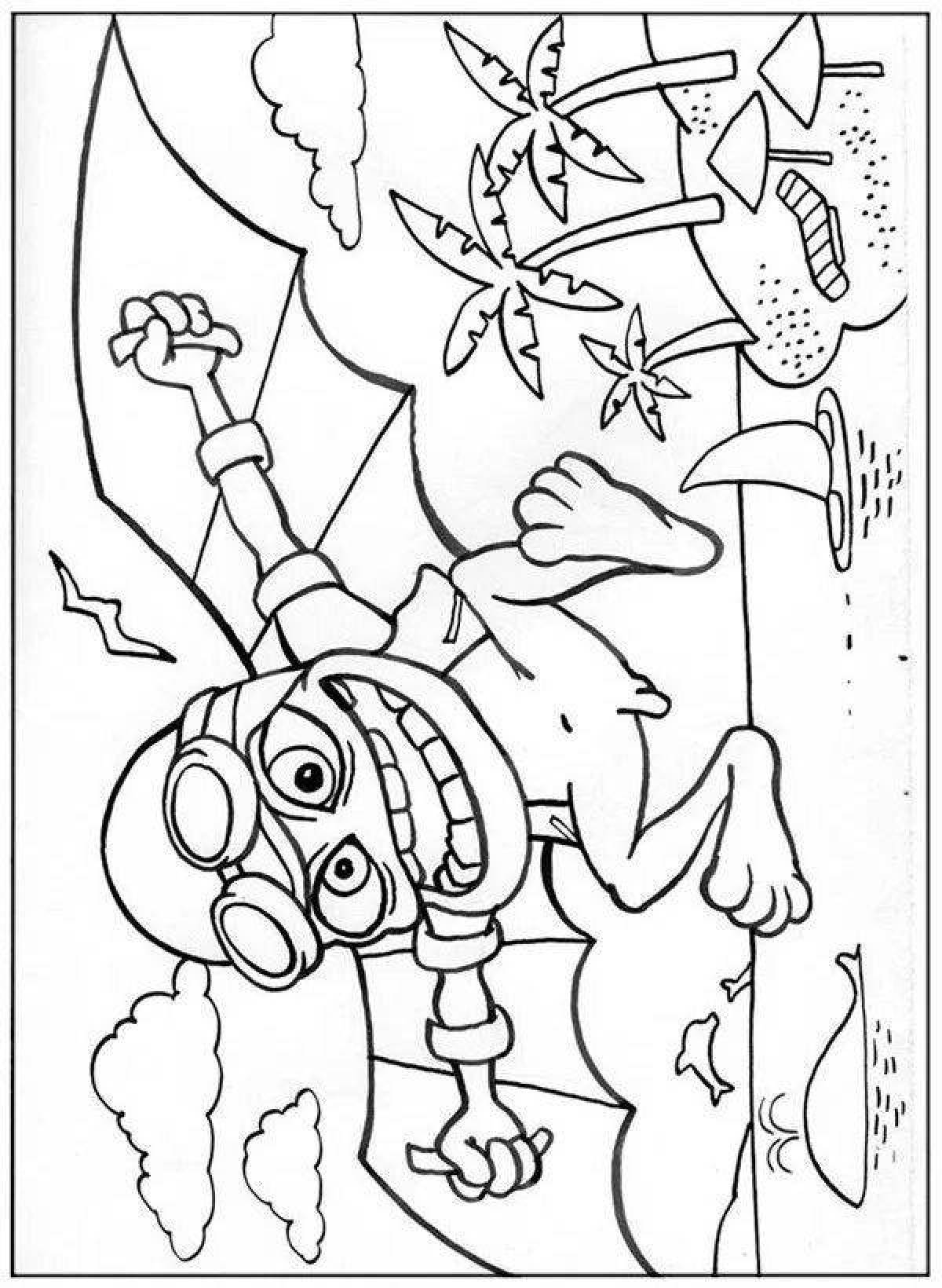 Funny crazy frog coloring book