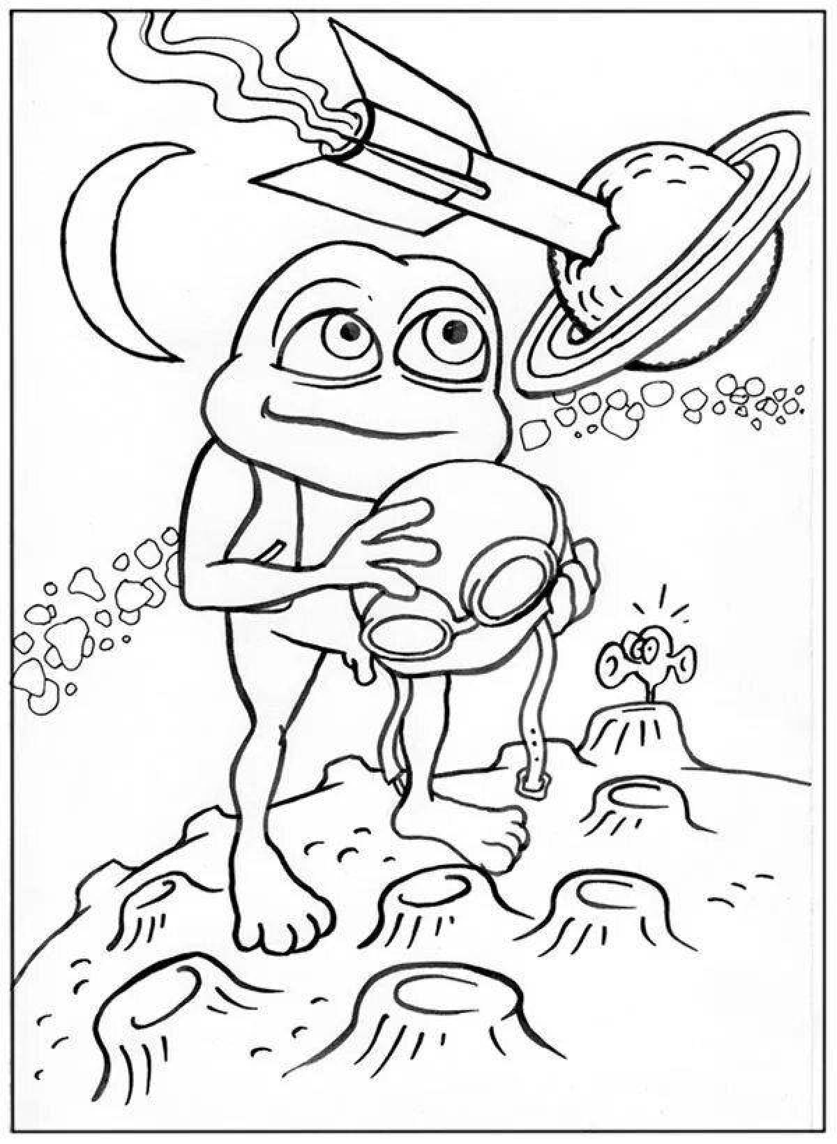 Fantastic crazy frog coloring book