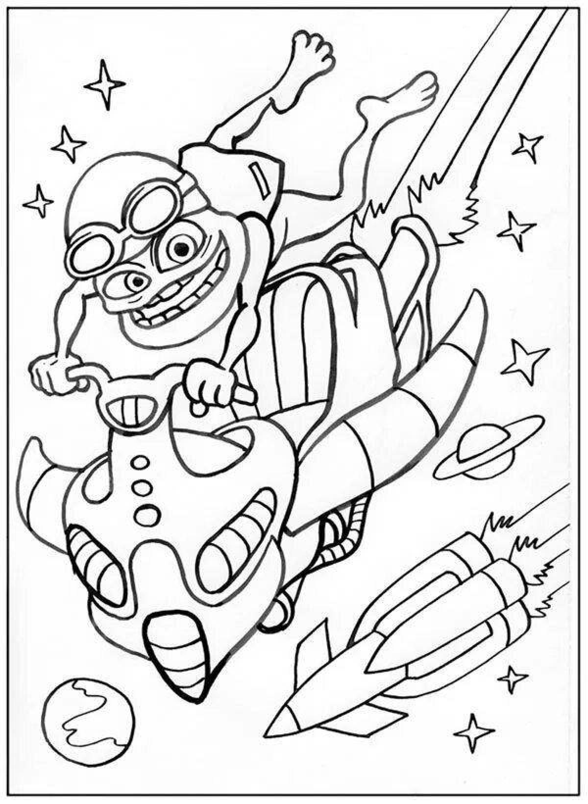Nice crazy frog coloring book