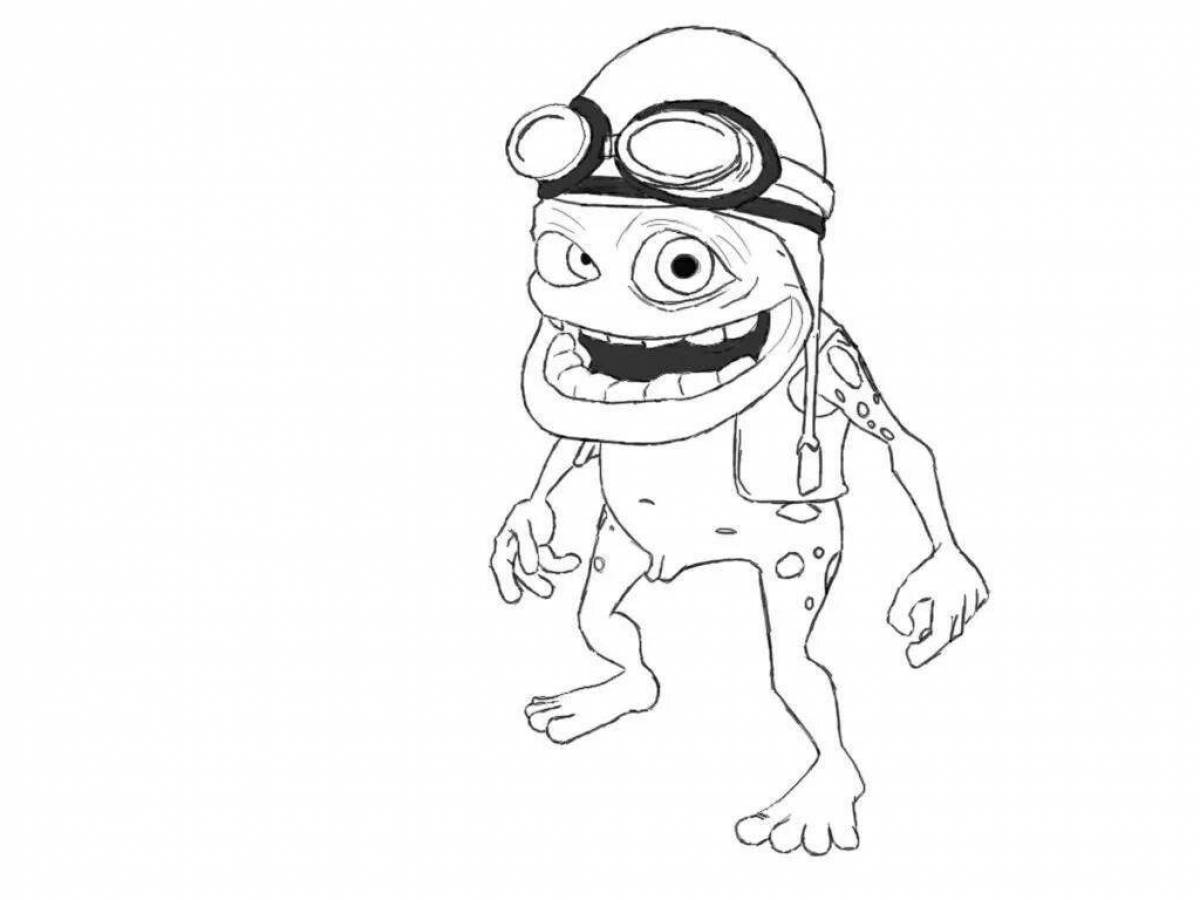 Coloring funny crazy frog