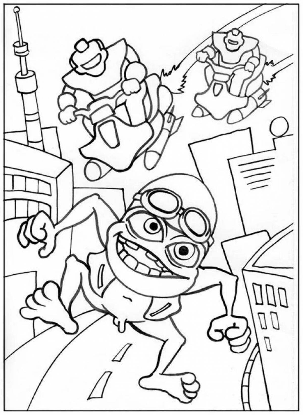 Fun coloring book crazy frog