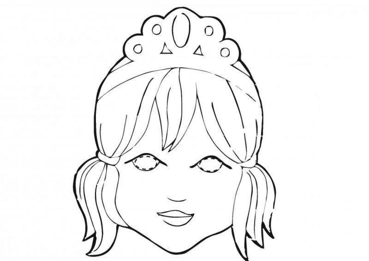 Charming girl head coloring book