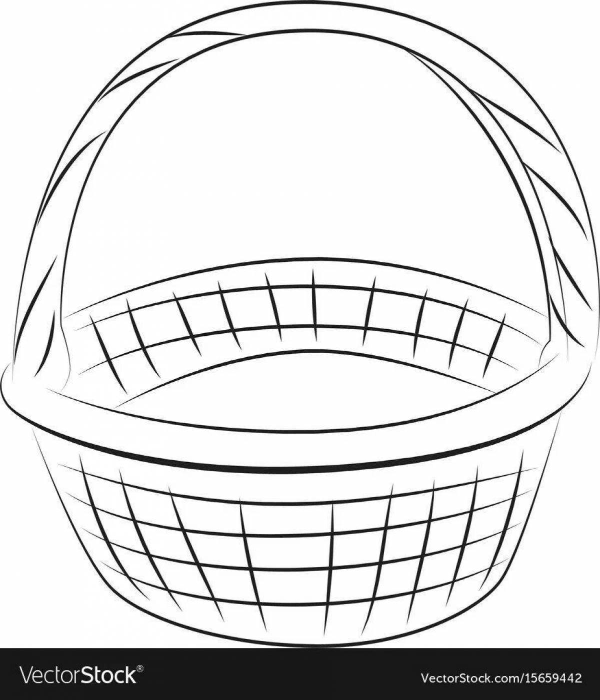 Glowing basket coloring page is empty