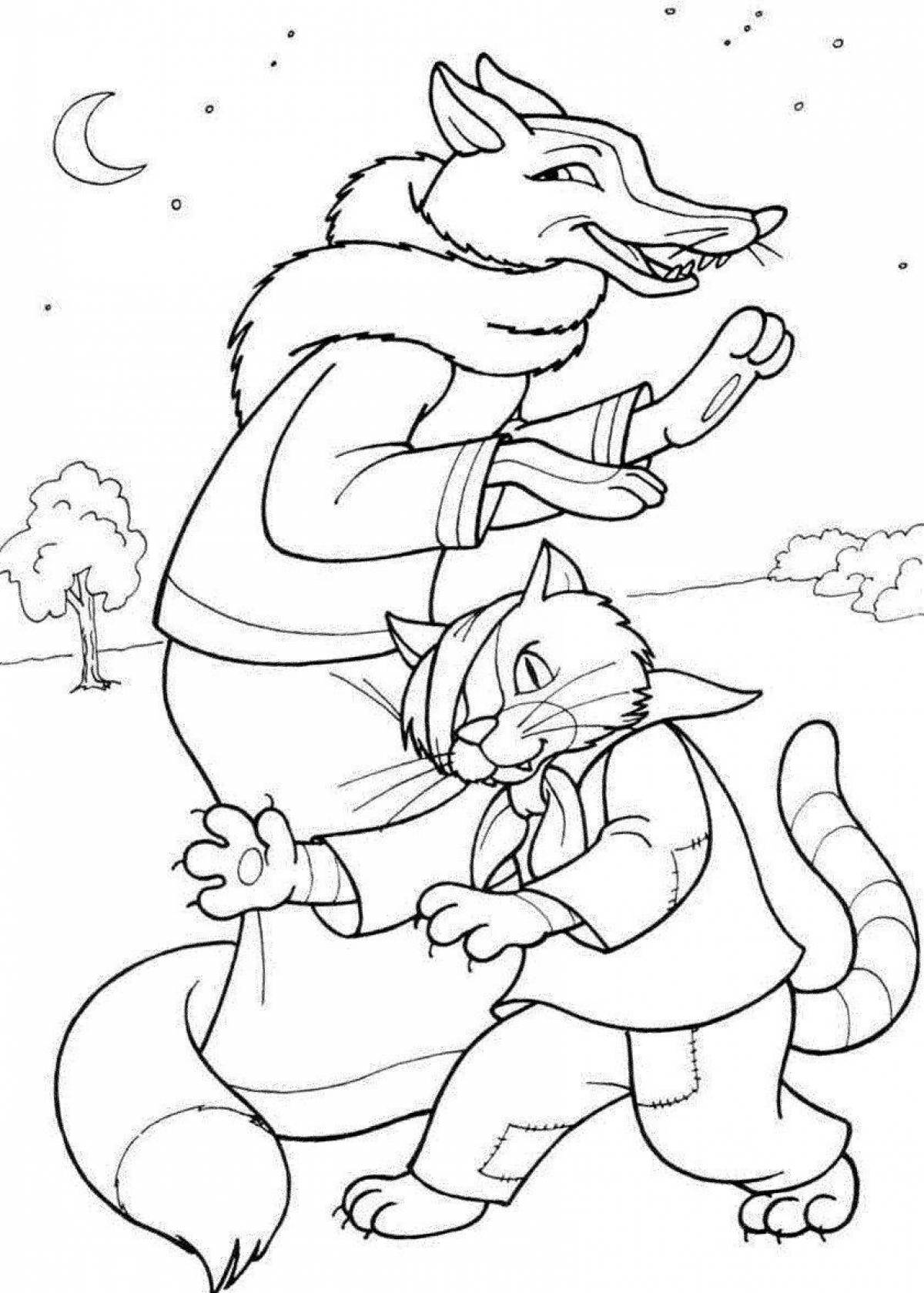 Coloring page adorable cat basilio
