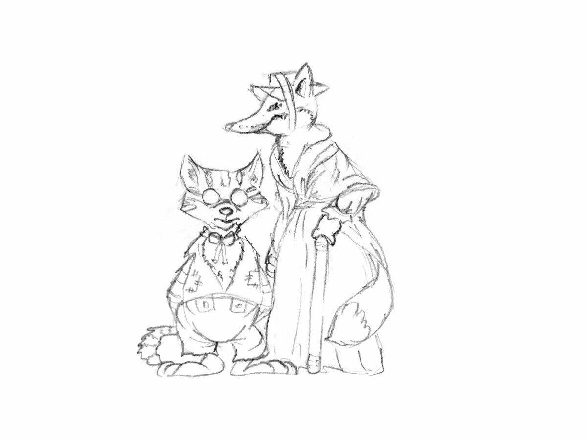 Coloring page dazzling cat basilio