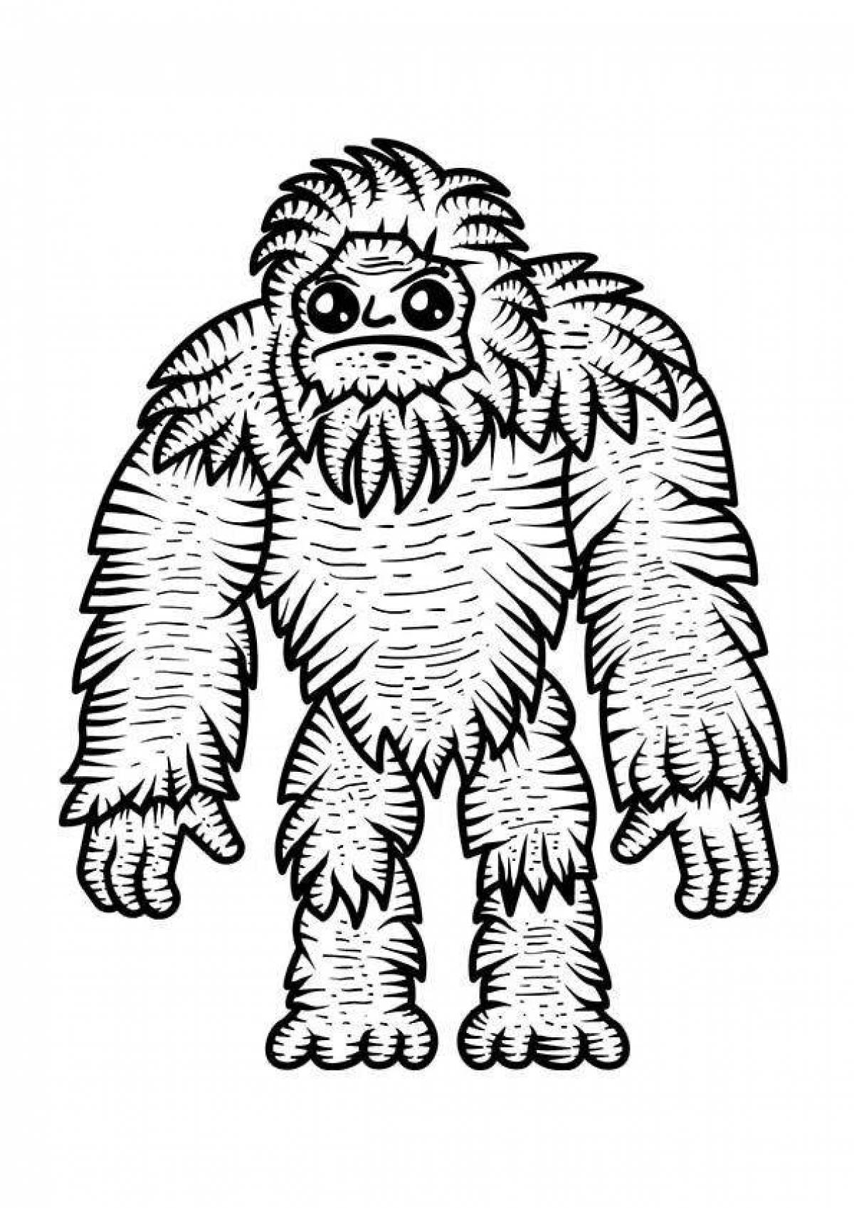Fairytale big foot coloring page