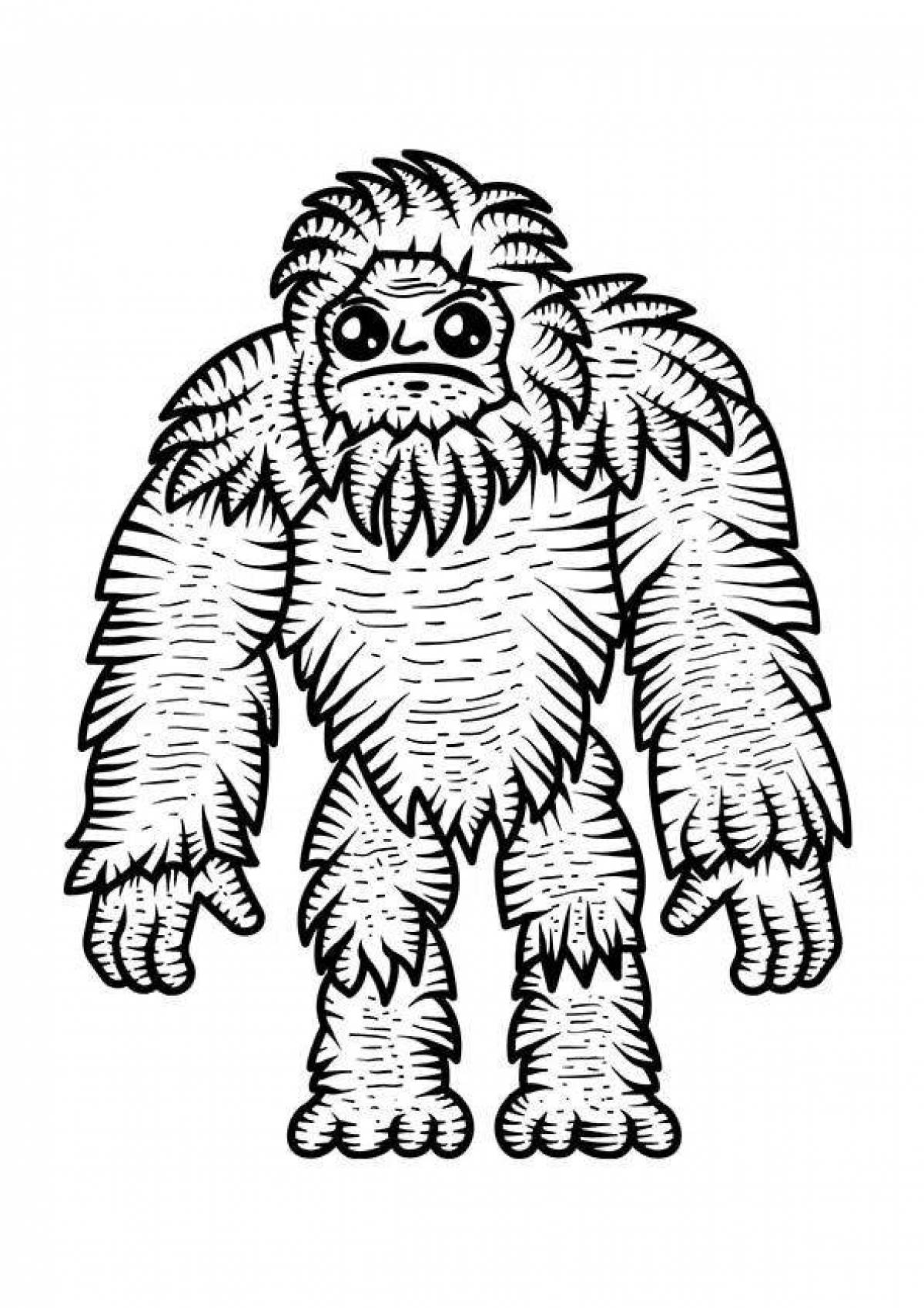 Photo Fairytale big foot coloring page