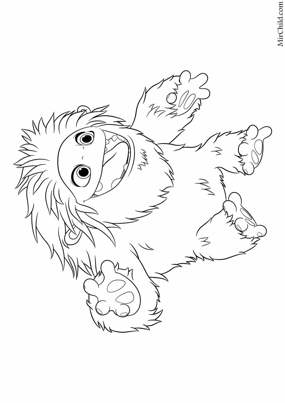 Lovely big foot coloring page