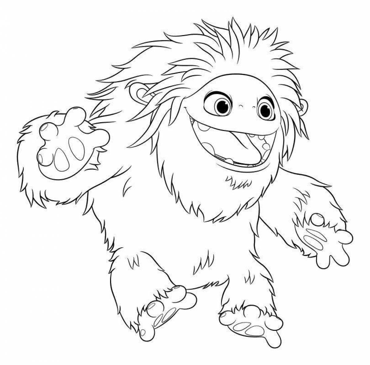 Coloring page graceful big foot