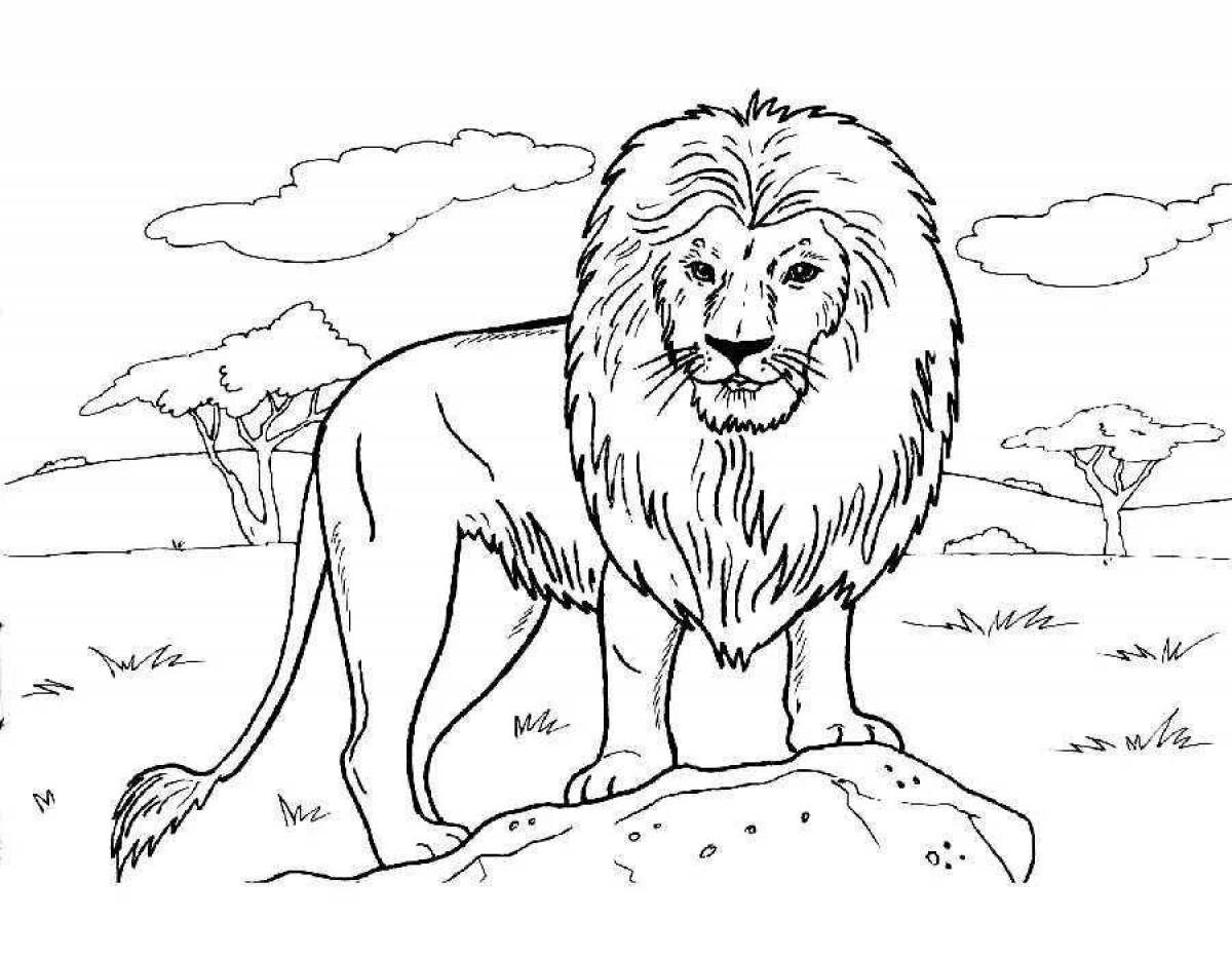 Colorful animal coloring page