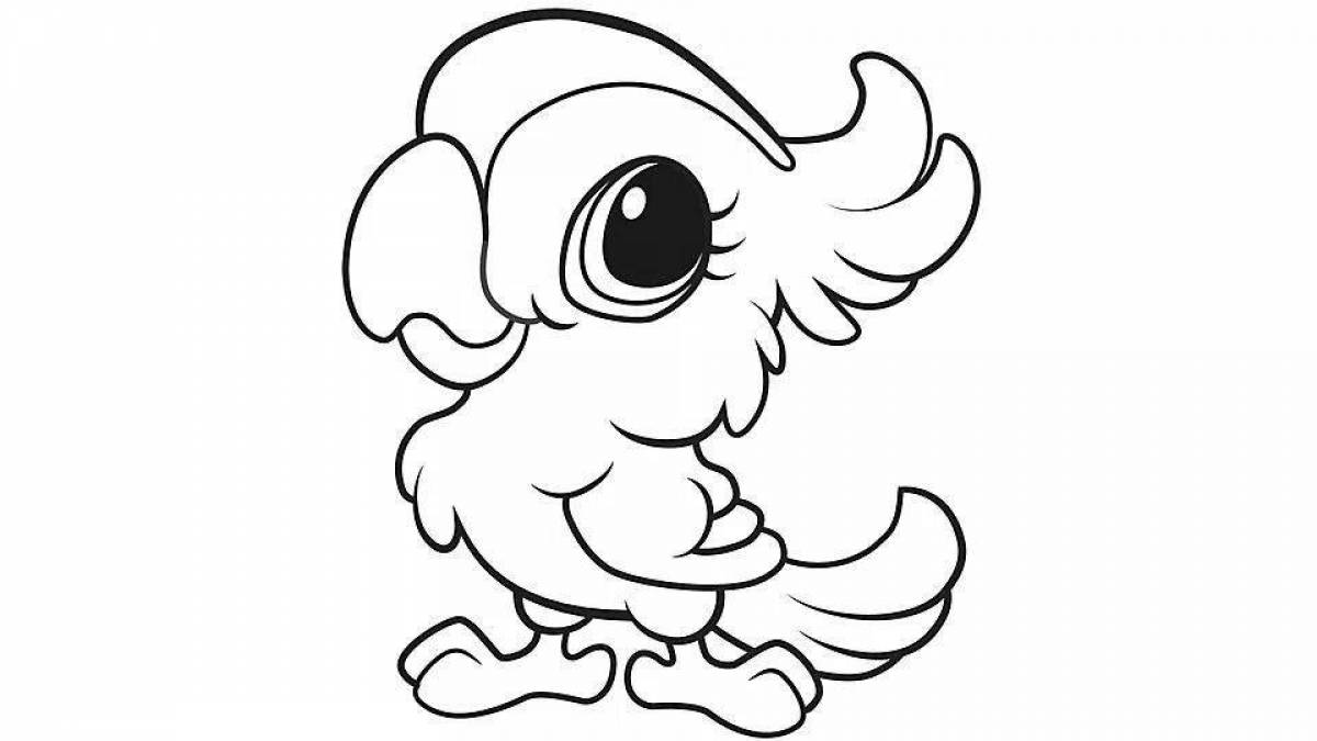 Adorable animal coloring page