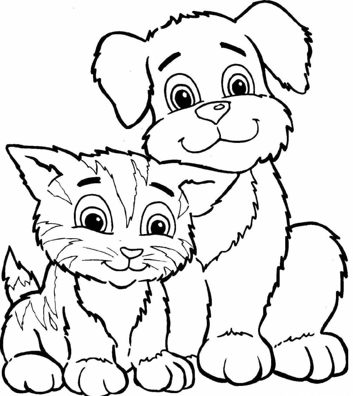 Violent animal drawing coloring page