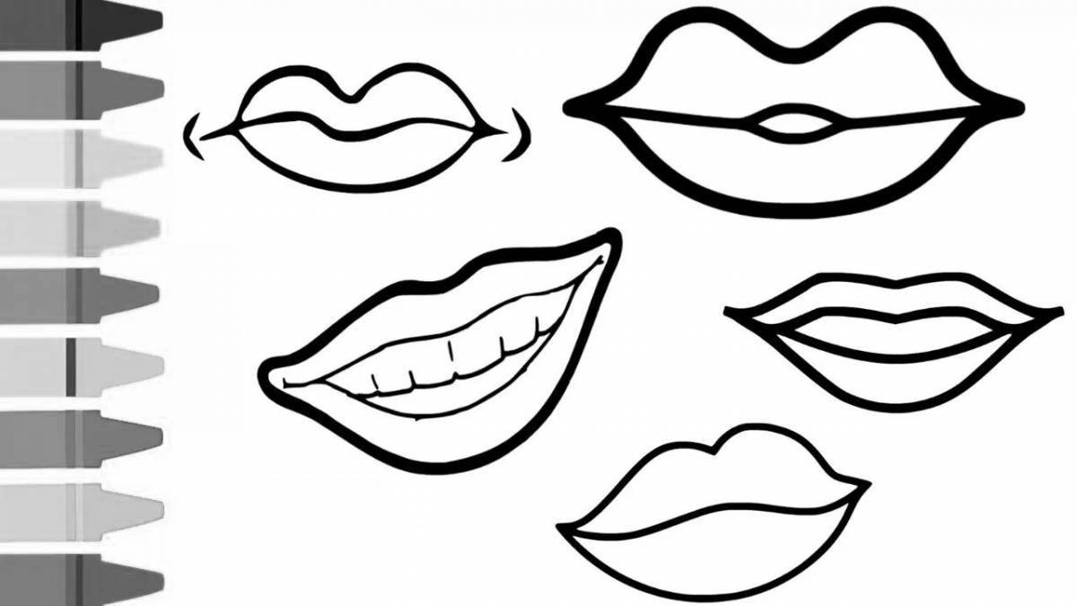 Завораживающая раскраска «красивые губы»