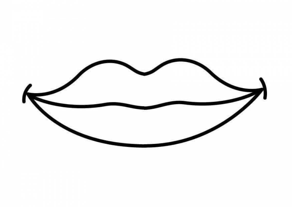 Неотразимая раскраска красивые губы