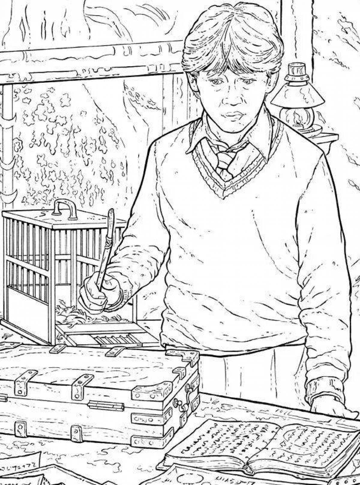Ron Weasley's funny coloring book