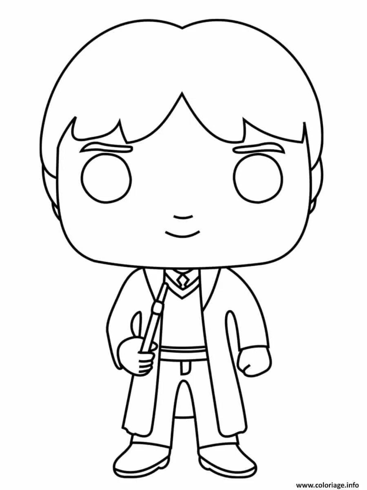 Radiant coloring page ron weasley