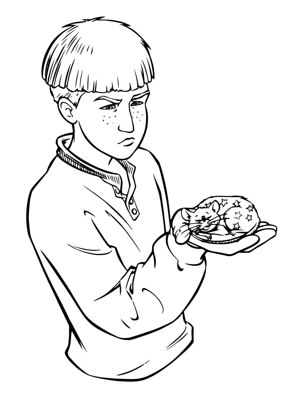 Vivacious coloring page ron weasley