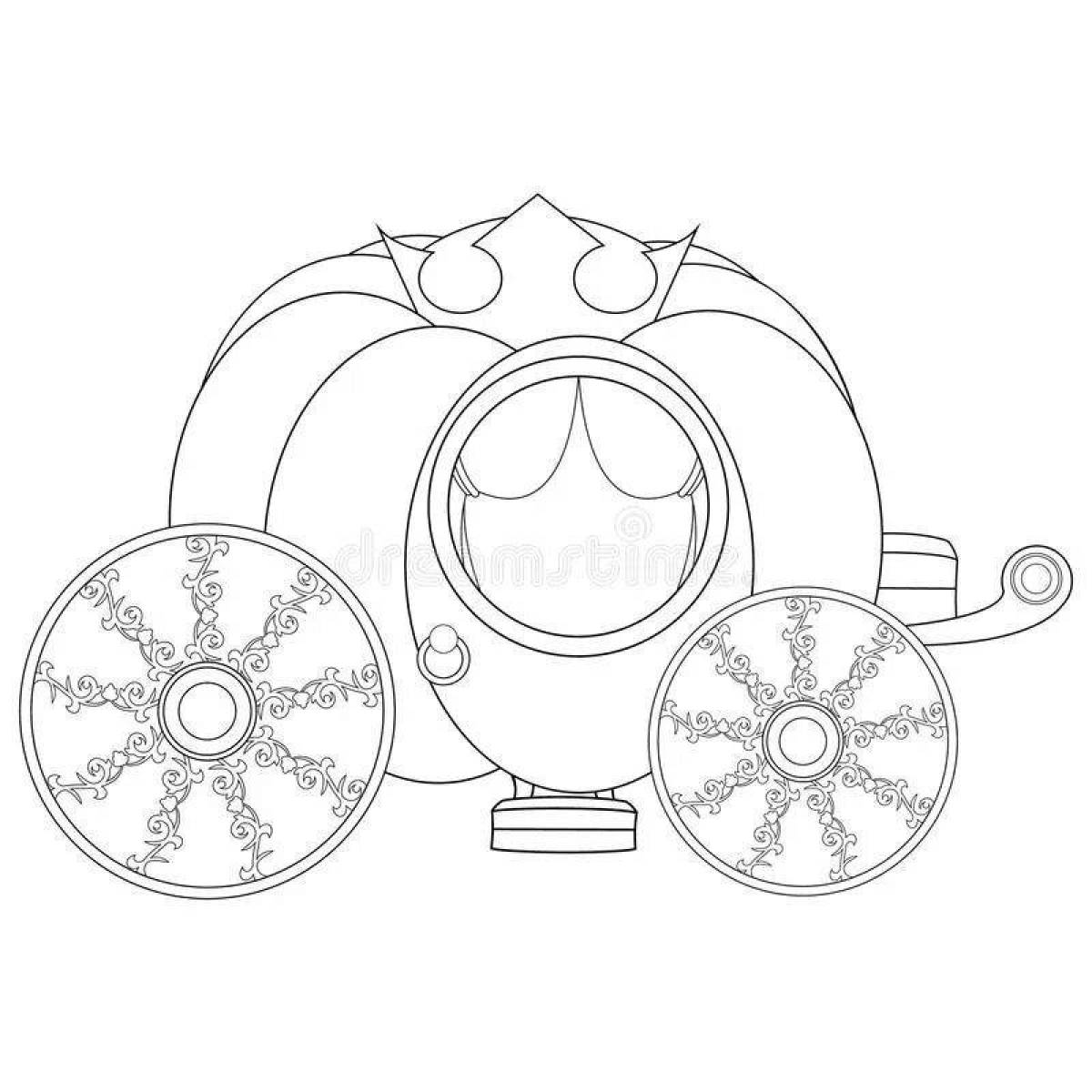 Cinderella's big carriage coloring page