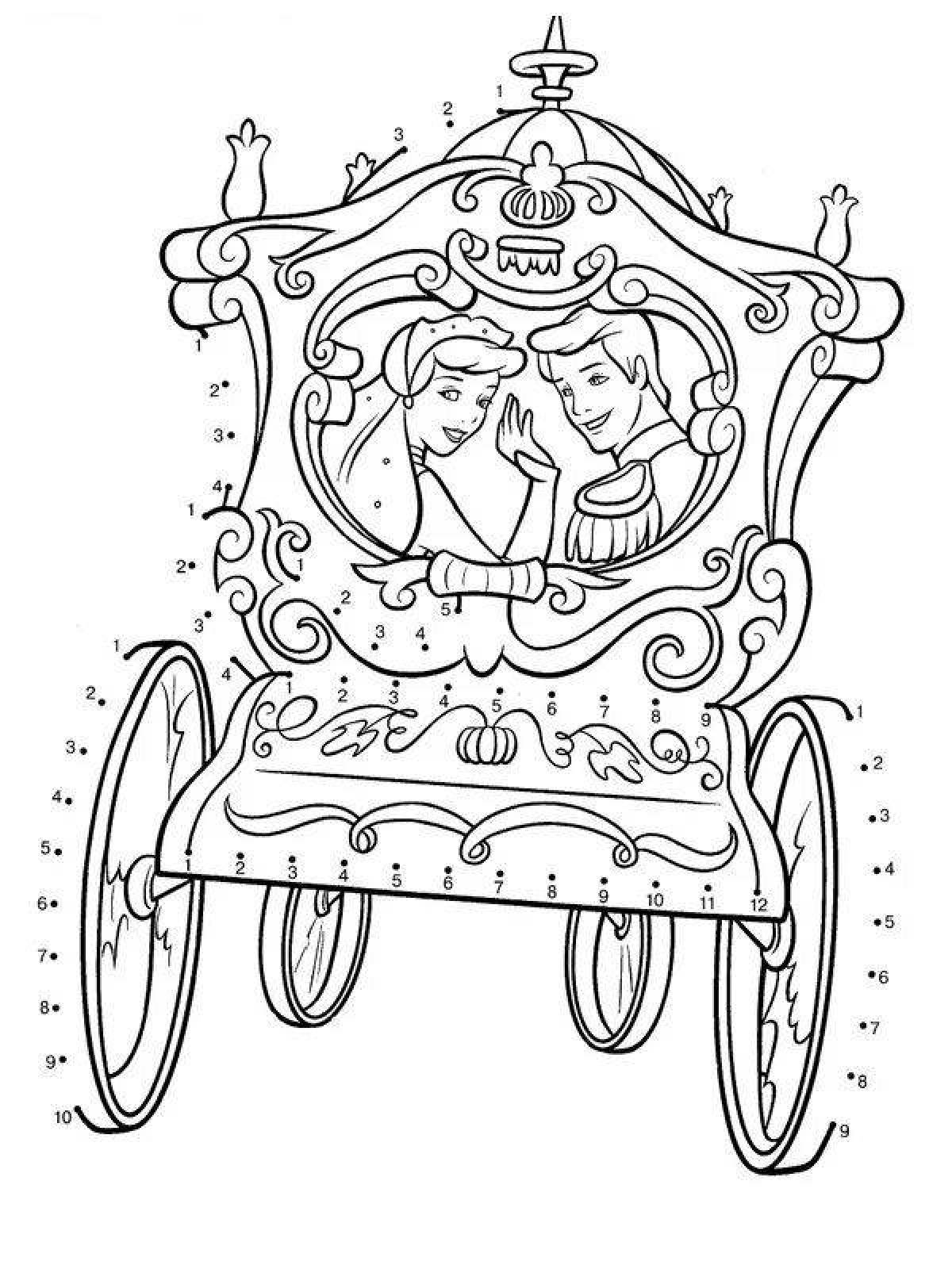 Cinderella's luxurious carriage coloring book