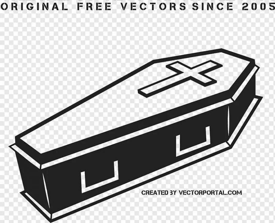 Как нарисовать гроб легко