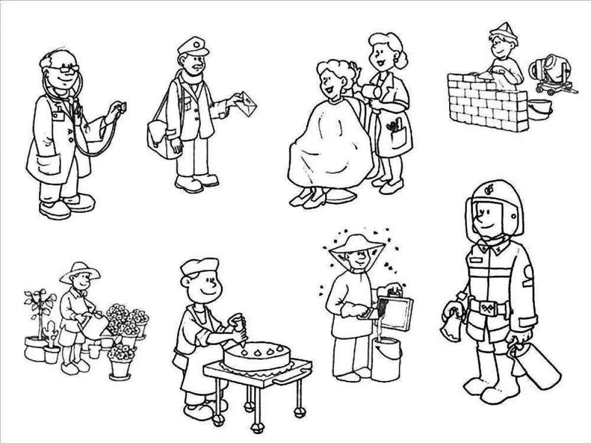 Раскраски Работа