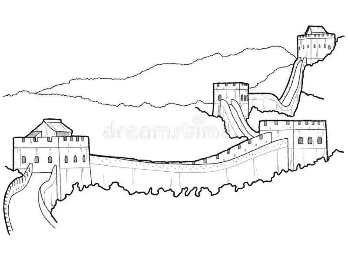 Великая китайская стена картинки нарисованные