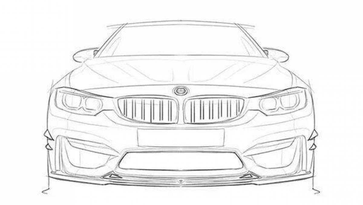 Нарисовать bmw m4