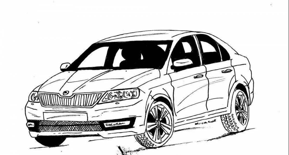 Раскраски Шкода рапид (29 шт.) - скачать или распечатать бесплатно #12329