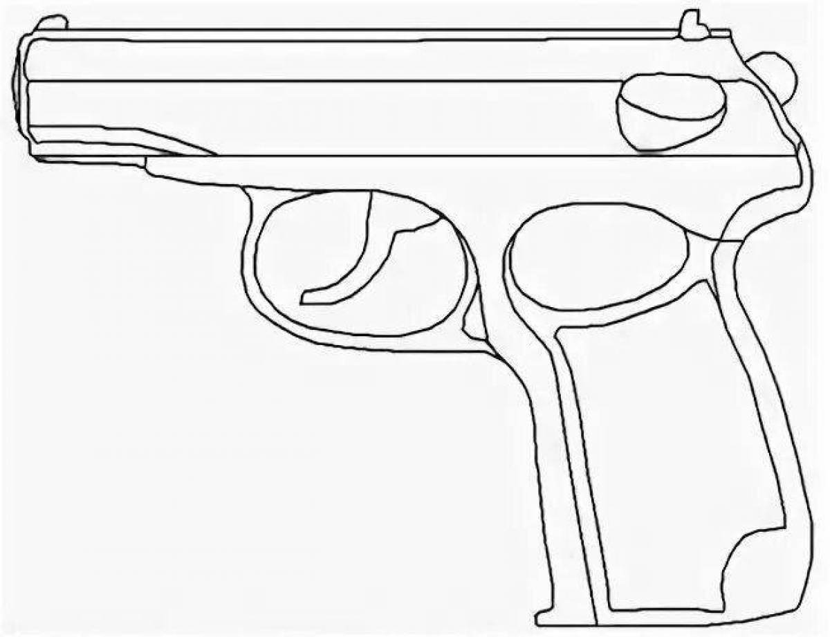 Как нарисовать пистолет макарова