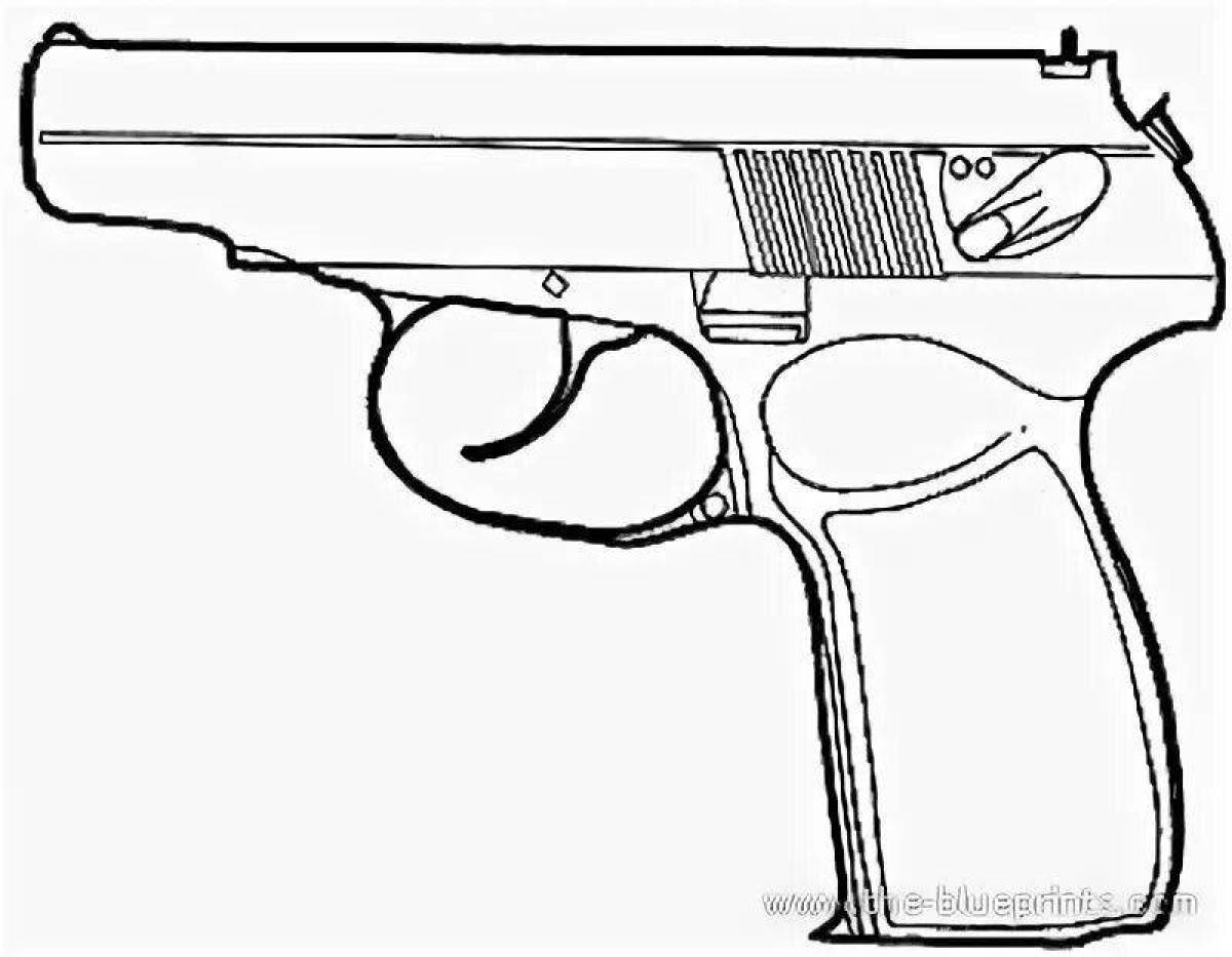Пистолет Макарова из дерева чертежи с размерами