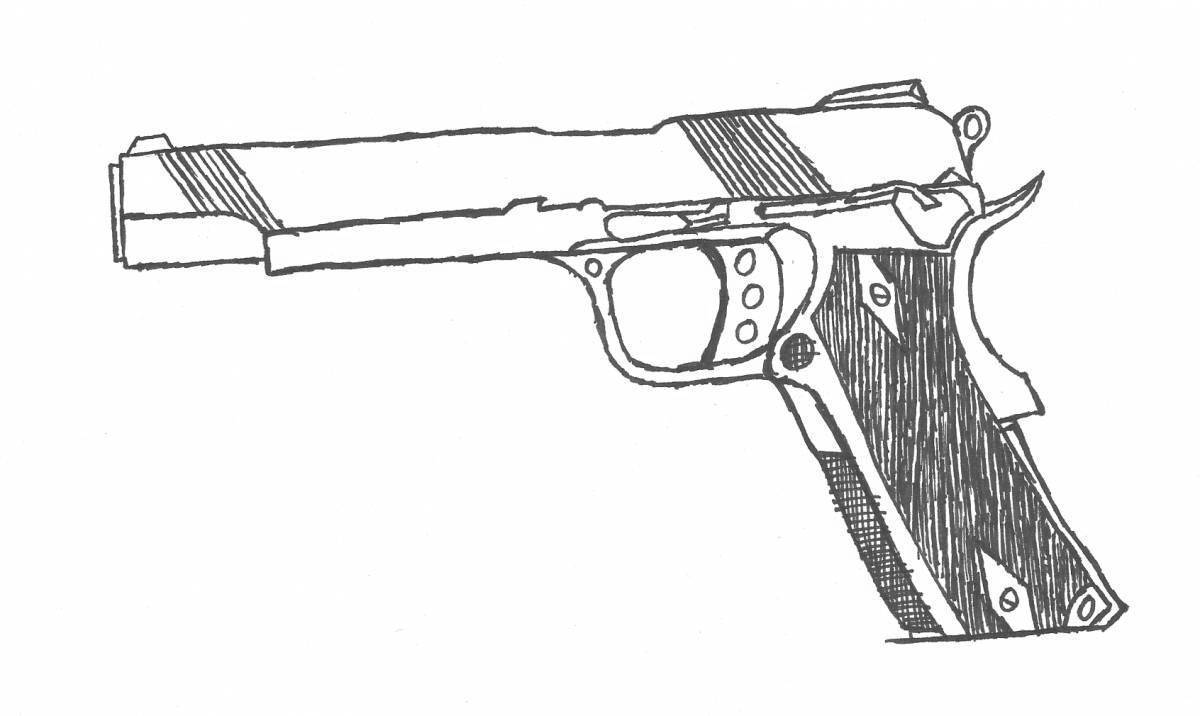 M1911 Colt нарисовать