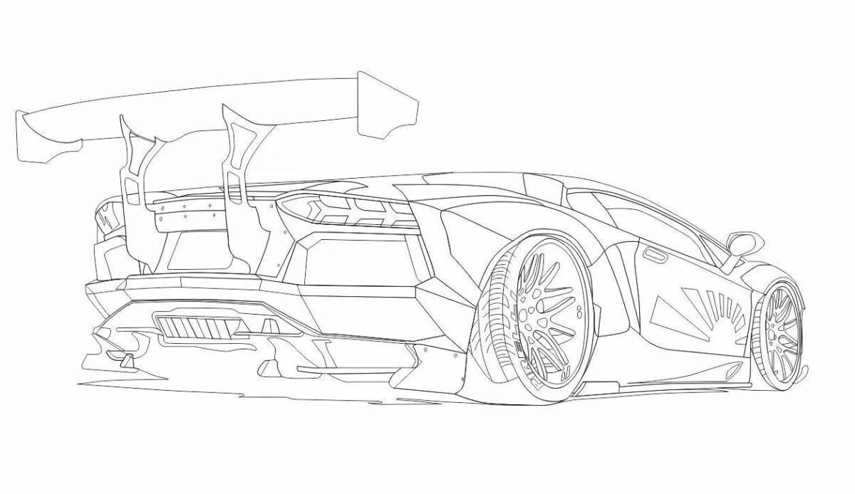 Ламборгини сзади рисунок