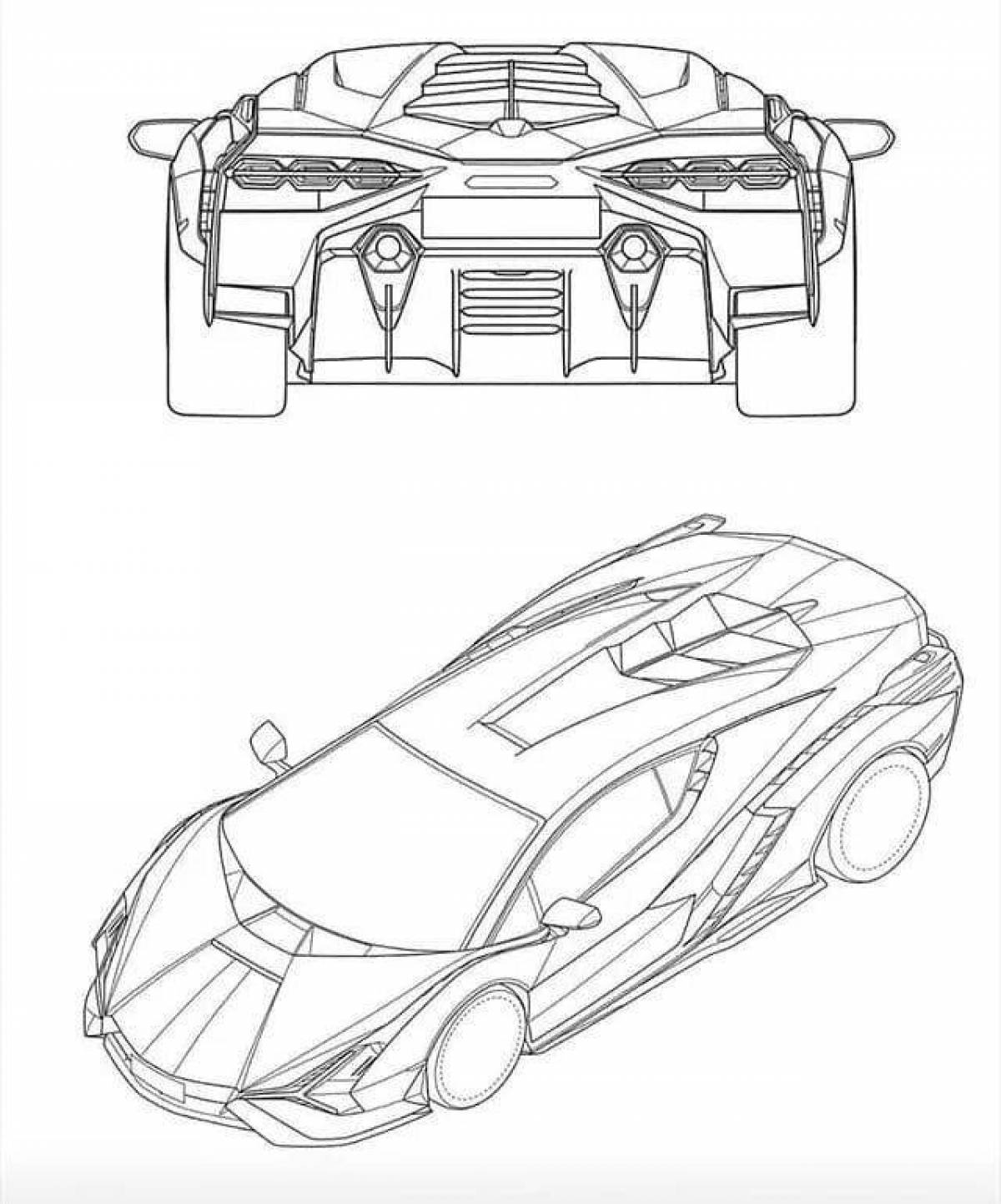 Как нарисовать машину ламборгини сиан